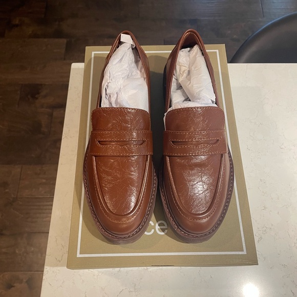 Brown Penny Loafer Chunky Sole - Picture 2 of 13